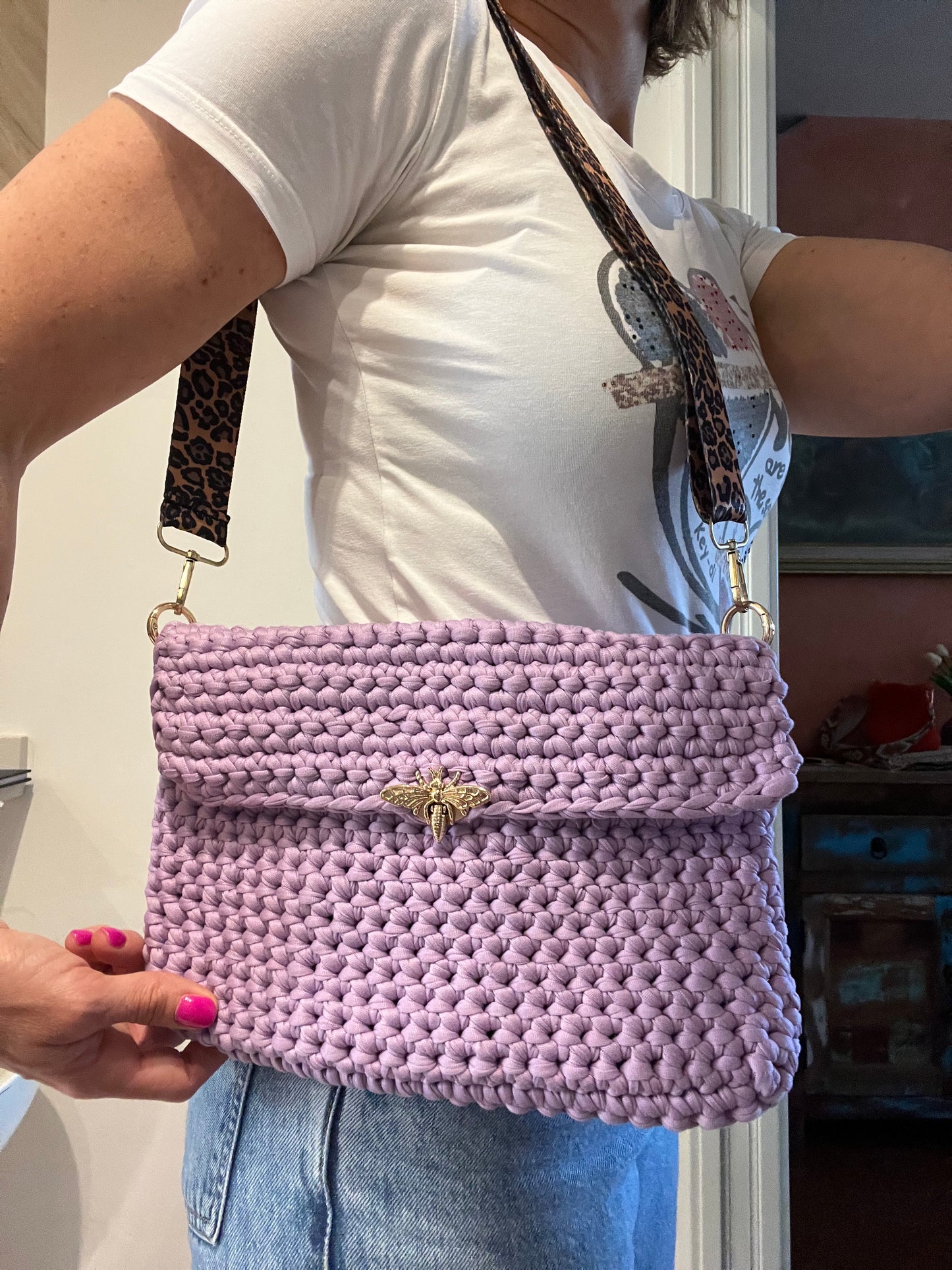 Borsa tracolla uncinetto